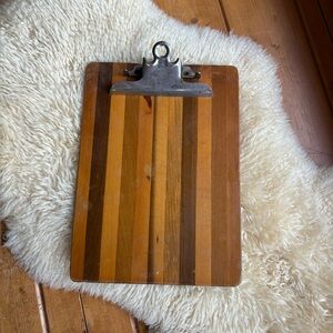 Vintage Wooden Clipboard with Metal Clip